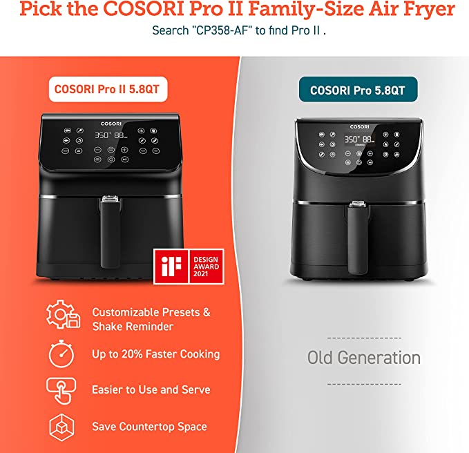 Cosori air fryer oven combo with 5 liter capacity,best cosori air fryers at discount price,Cosori air fryer product description,